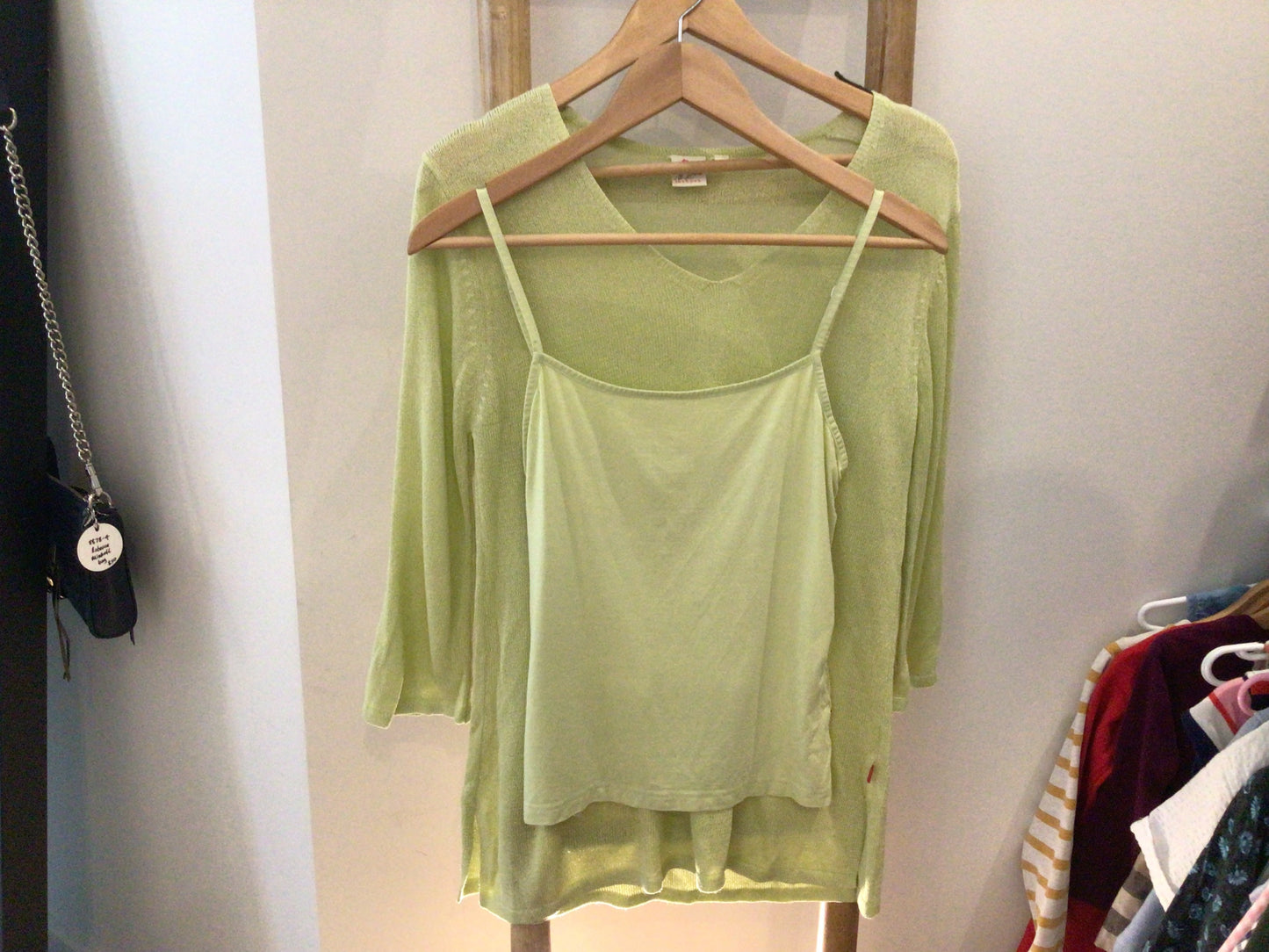 Consignment 7764-29 Jackpot. Set of two. Green tank and sweater. Sz. 3