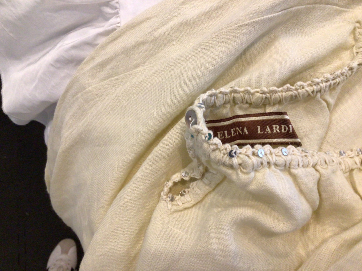 Consignment 7805-42 Elena Lardi. Linen Sundress. Sz.L