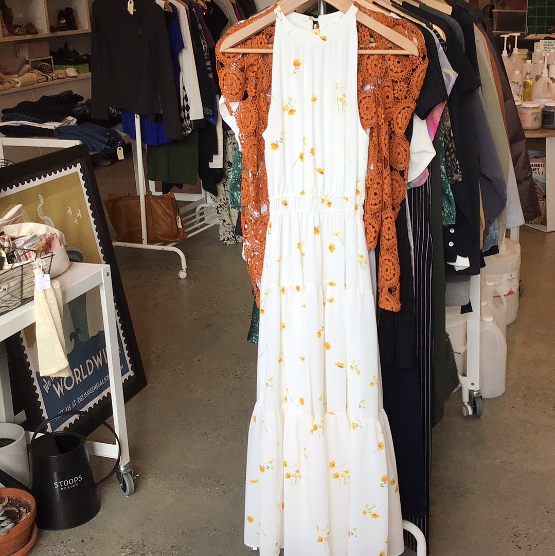Consignment 9725-02 Wilfred dress with yellow flower sz xs
