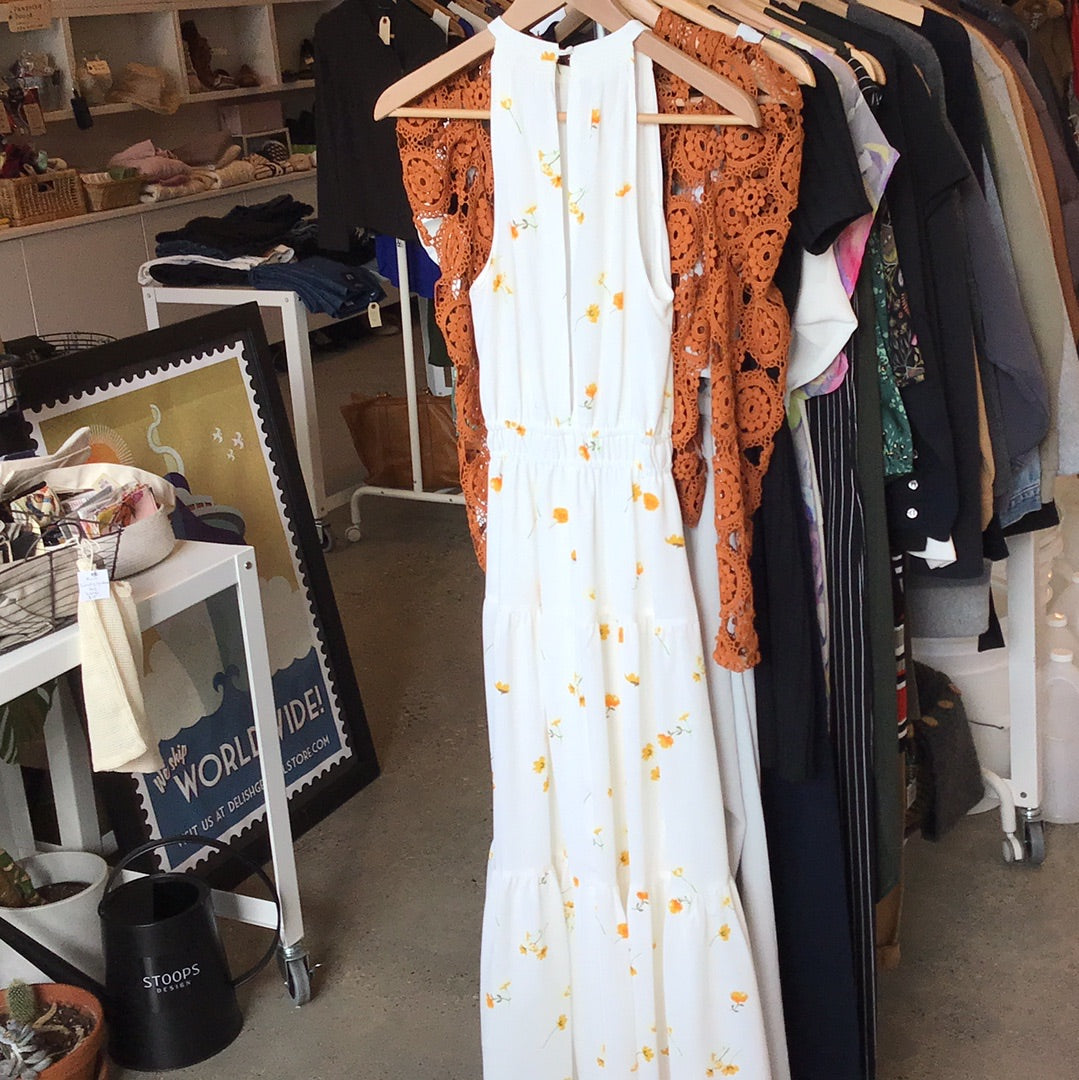 Consignment 9725-02 Wilfred dress with yellow flower sz xs