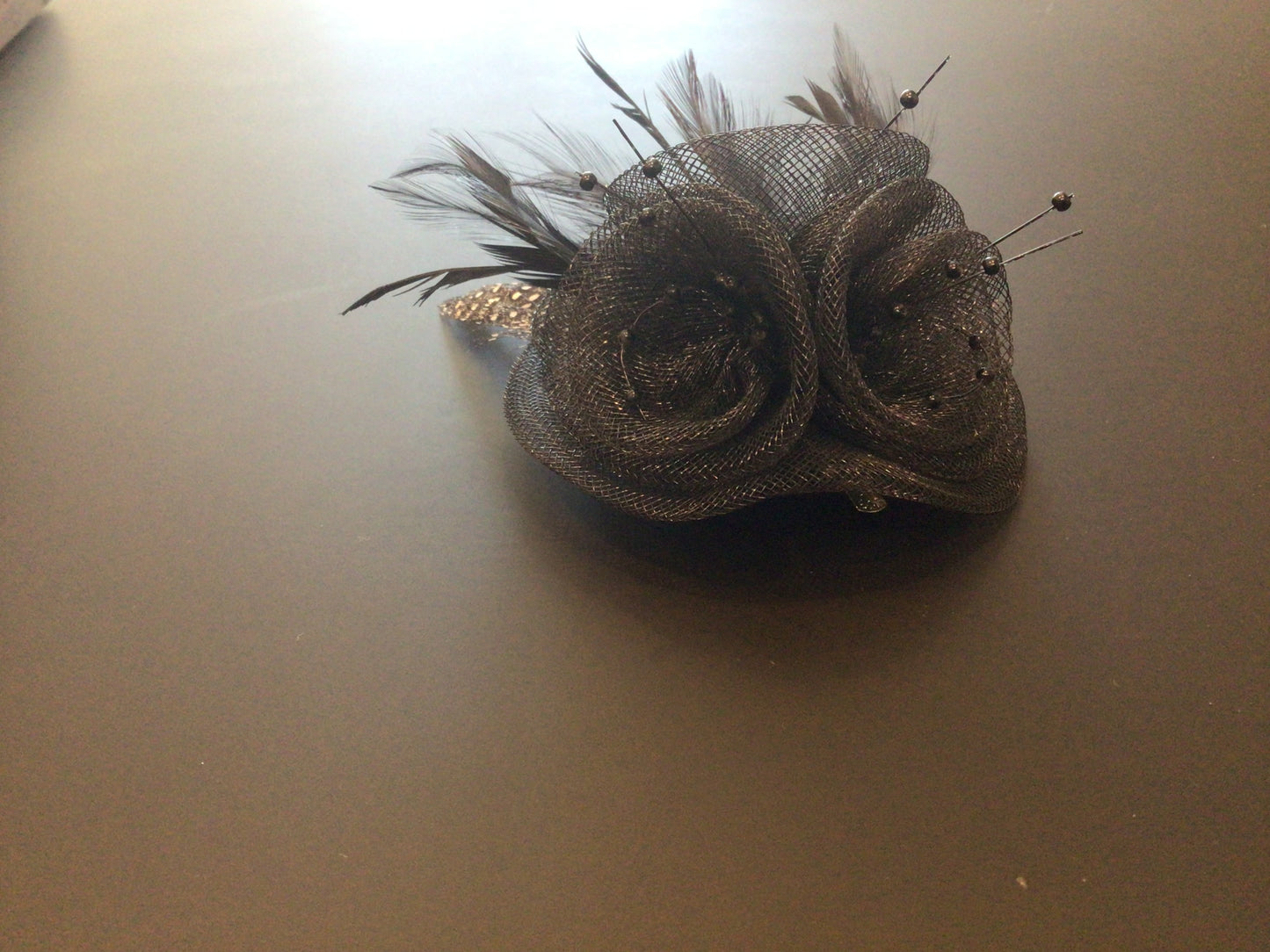 Consignment 6435-03 Hair ornament. Black