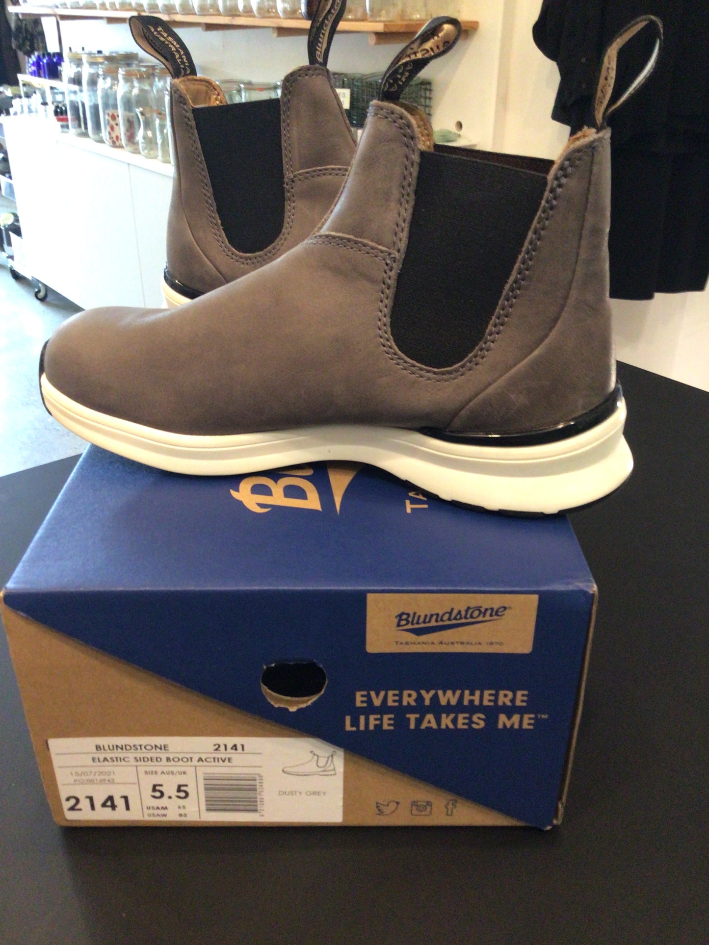Consignment 1385-05 Bluestone. Dusty Grey. Aus size 5.5. (BNIB)