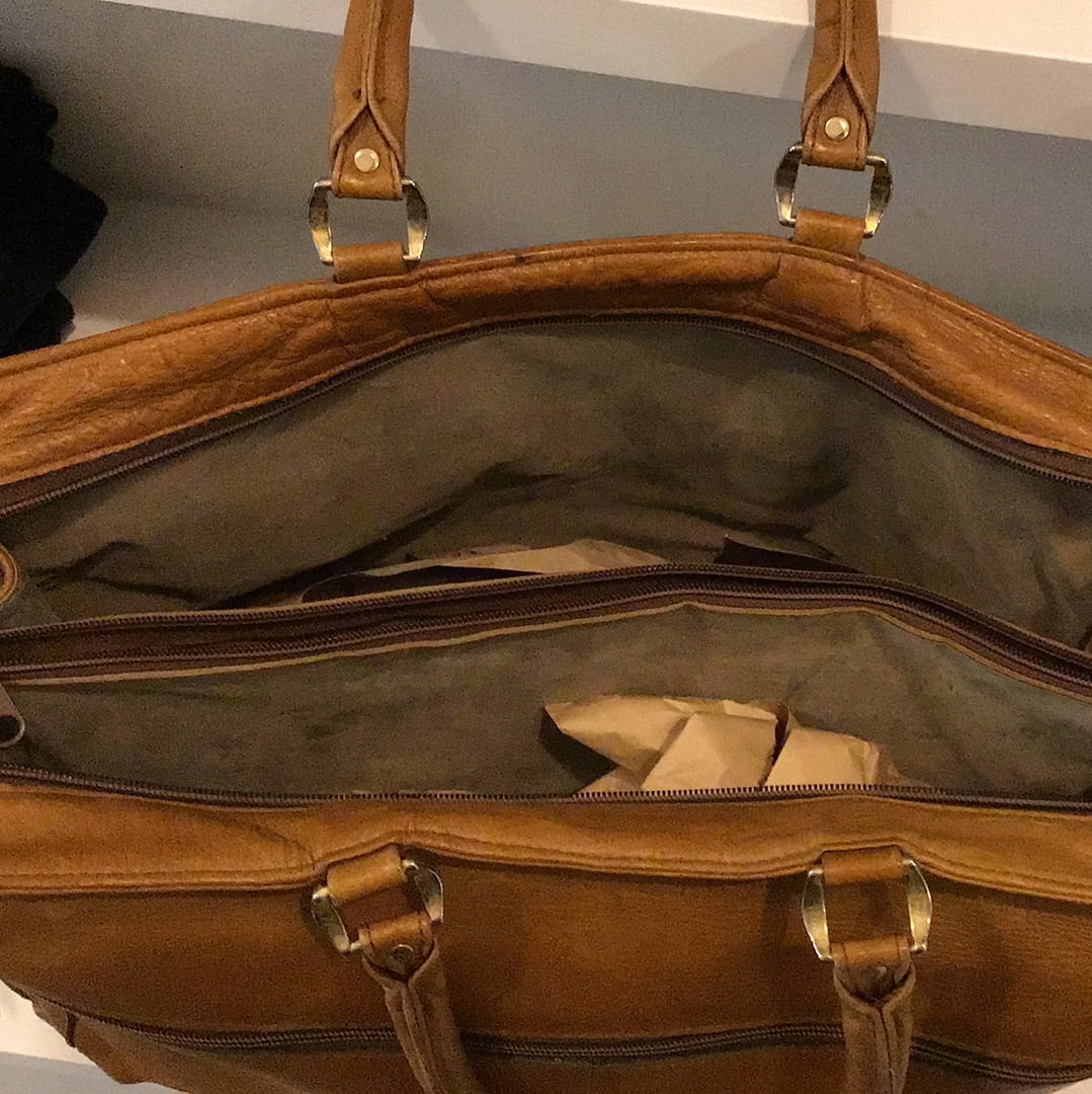 Consignment - 5156-07 brown leather bag