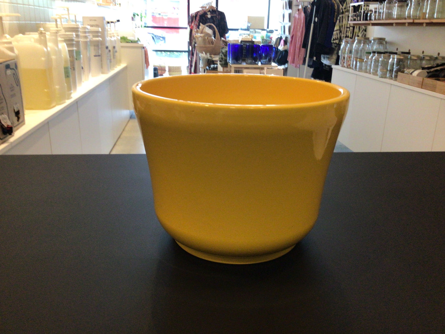 Yellow Ceramic Flower Pot