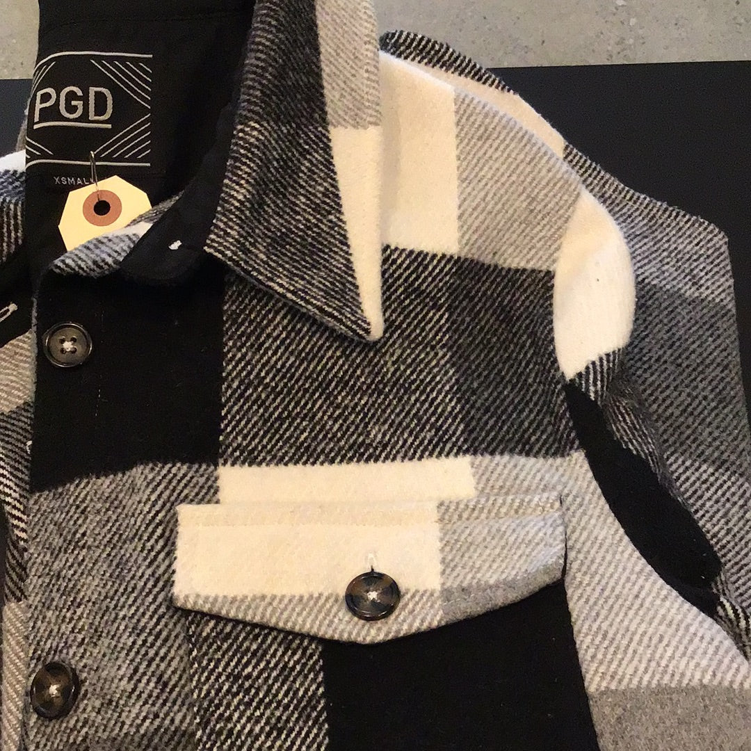 Consignment 1824-01 PGD Blk/wht checkered Shacket. XS