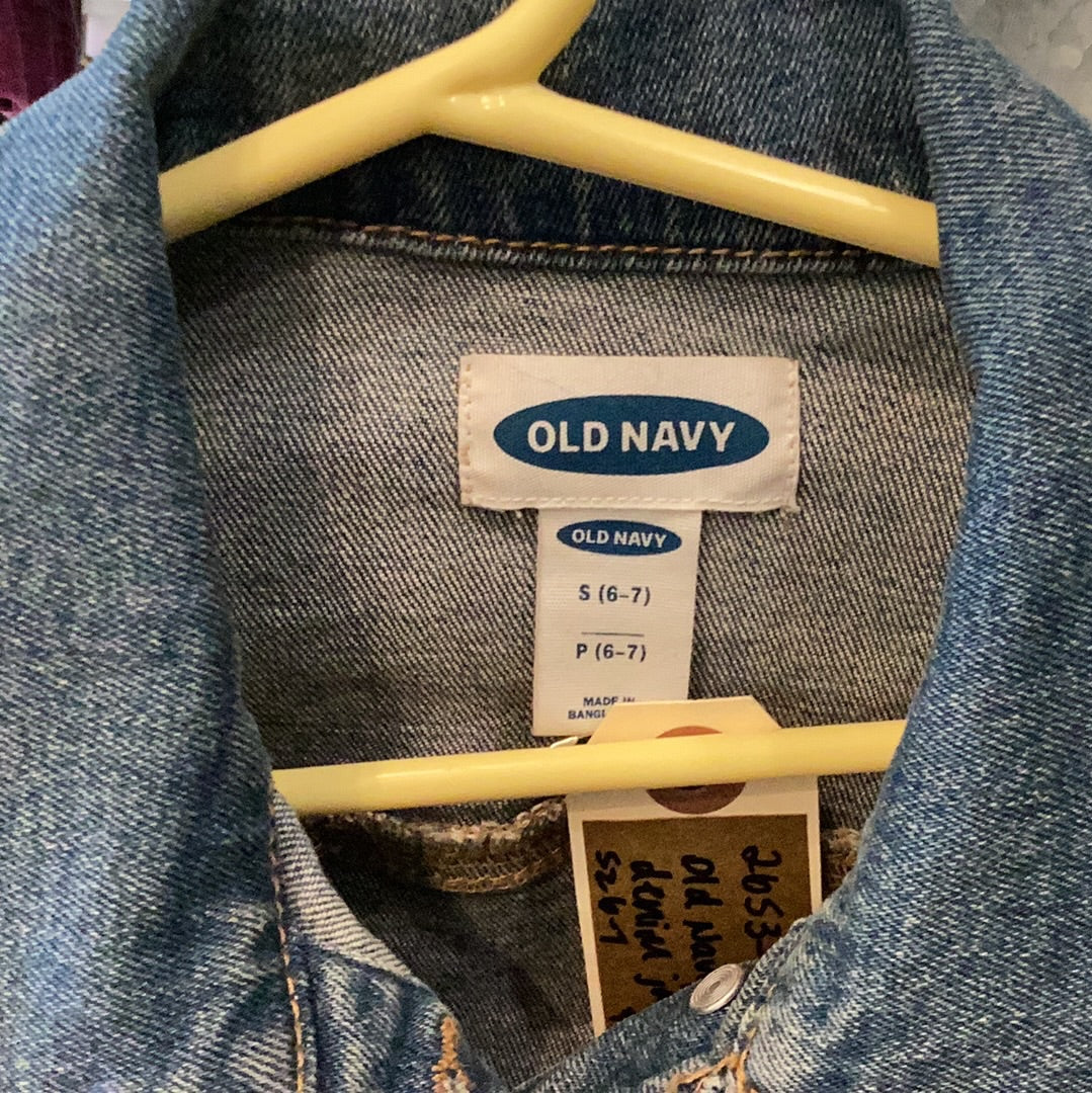Consignment 2653-08 Old Navy denim jacket toddler sz 6-7Y