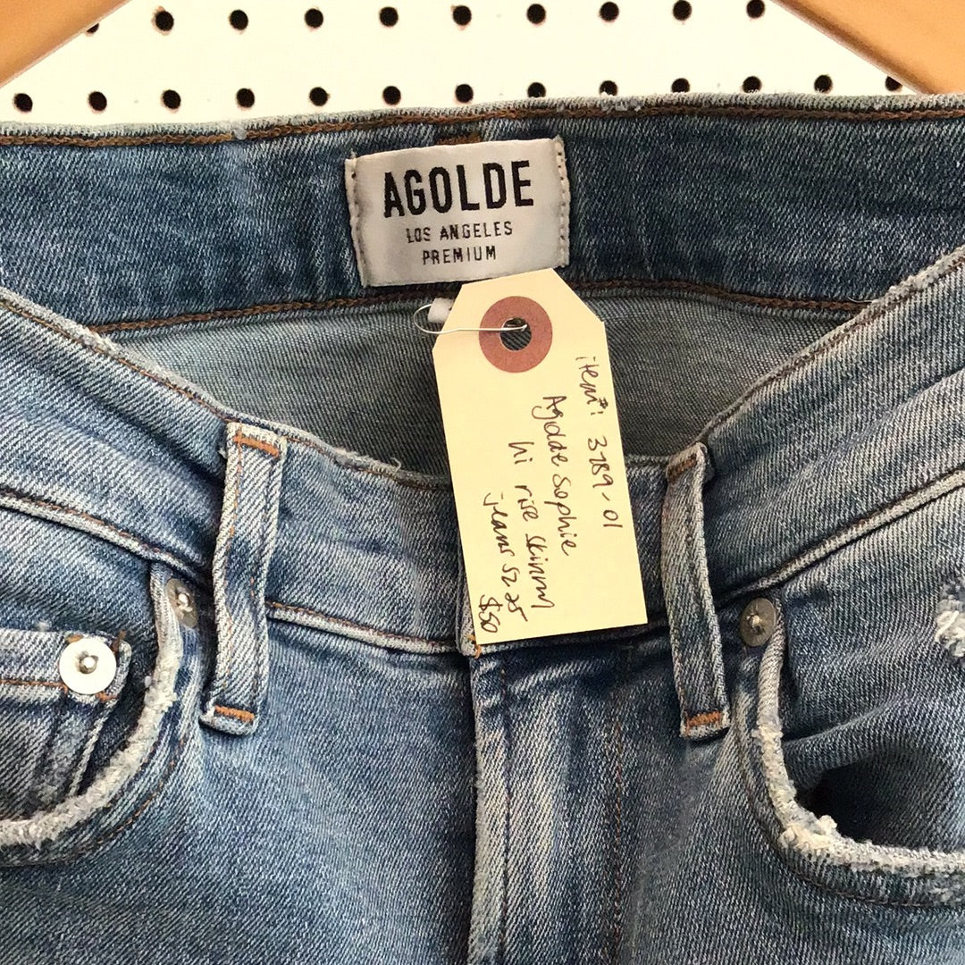 Consignment - 3789-01 Agolde Sophie Hi Rise Skinny Jeans sz 25