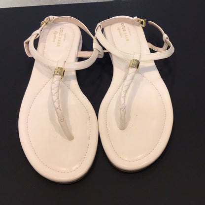 Consignment 7805-15	Cole Hahn white sandals  Sz 10B