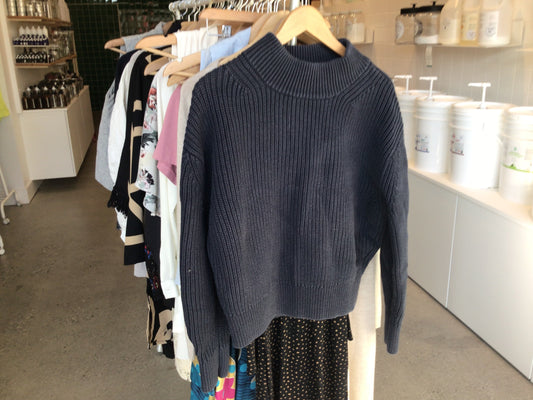 Consignment 9395-3	 Cos dark blue sweater sz M