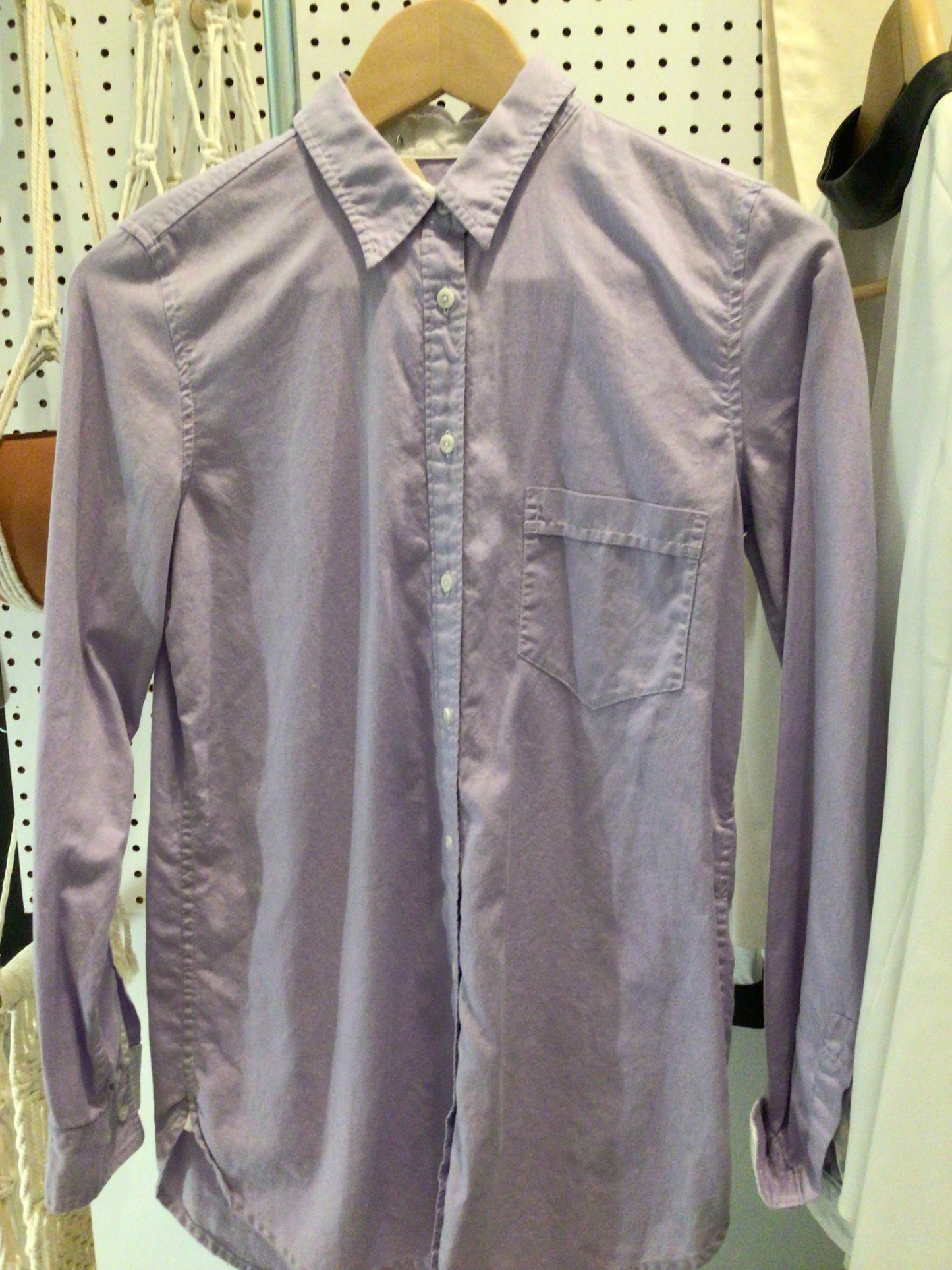 Consignment - 5885-14 Zara boyfriend fit blouse - lavender sz S