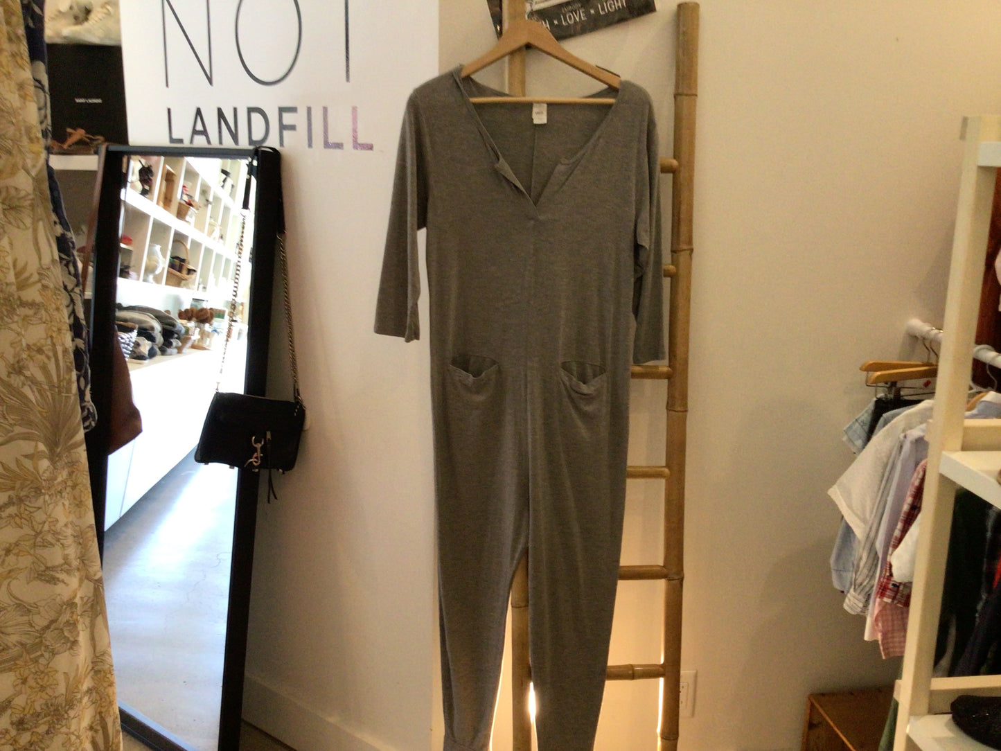 Consignment 8432-22	Smash + Tess. Gray Romper. Sz. S