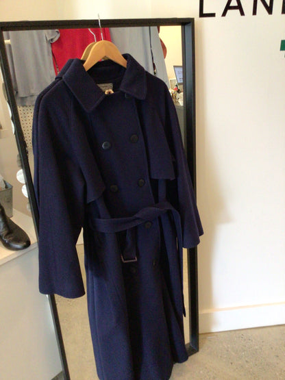 Consignment 4542-01 Vintage Novelti navy wool lined coat sz 16