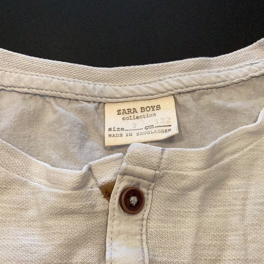Consignment 6087-5 Zara Boys button t-shirt sz 7