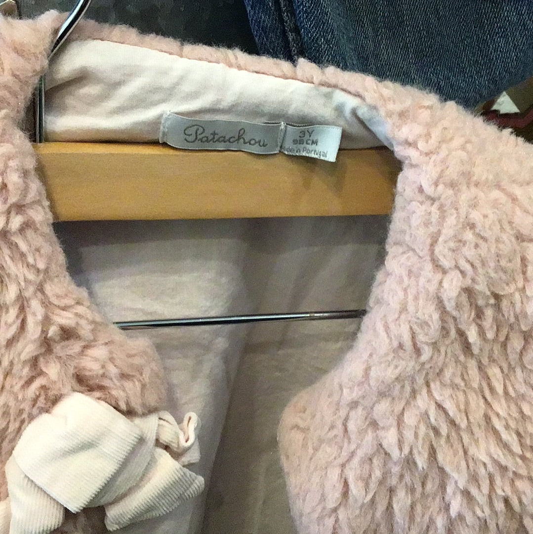 9087-33 Patachou Vest Fur Pink sz 3Y
