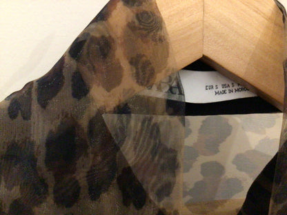 Consignment 4475-33	Zara. Leopard print blouse. Sz. S