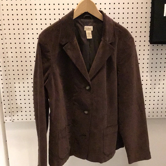Consignment - 5156-01 LL Bean brown corduroy jacket, sz 20-reg