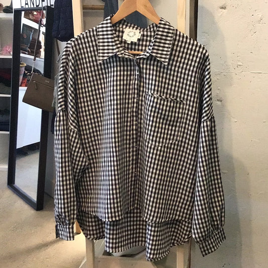 Consignment 7128-02 Lily Sidonio gingham blouse sz L