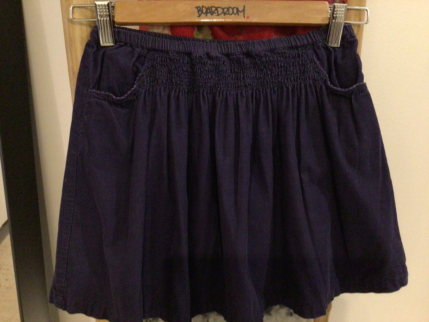 Consignment 4802-21	 Mini Boden purple corduroy skirt sz 7-8Y