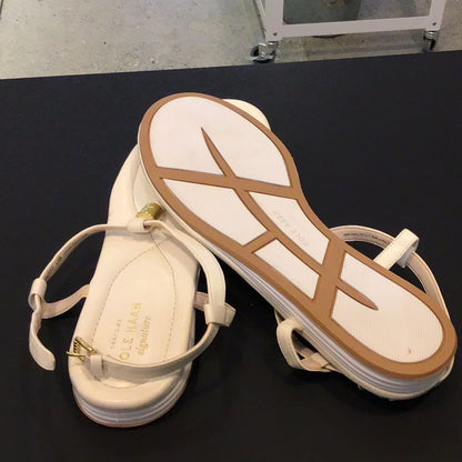 Consignment 7805-15	Cole Hahn white sandals  Sz 10B