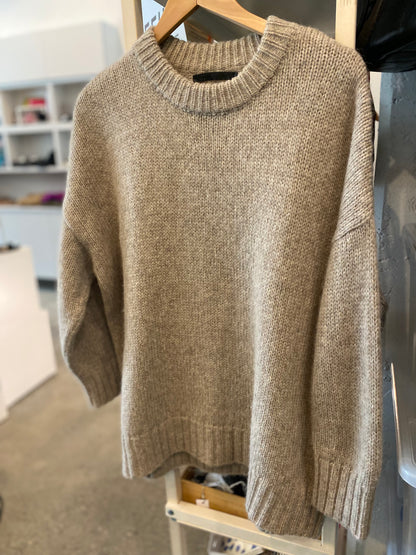 Consignment 1141-03 Jenni Kayne Oatmeal Cocoon Crewneck sweater sz M (alpaca, polyamide, wool)