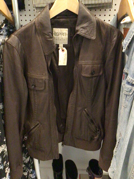 Consignment - 4903-5 Esprit leather jacket sz 10