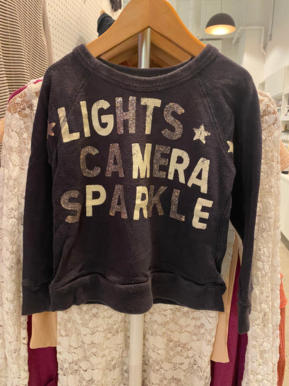 Consignment #7790-04 Crew Cuts Collectible kid's Lights Camera Sparkle sweatshirt sz 4-5
