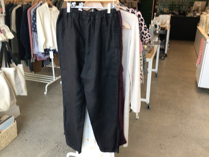 Consignment 3342-77 Not Perfect Linen black pants sz S/M