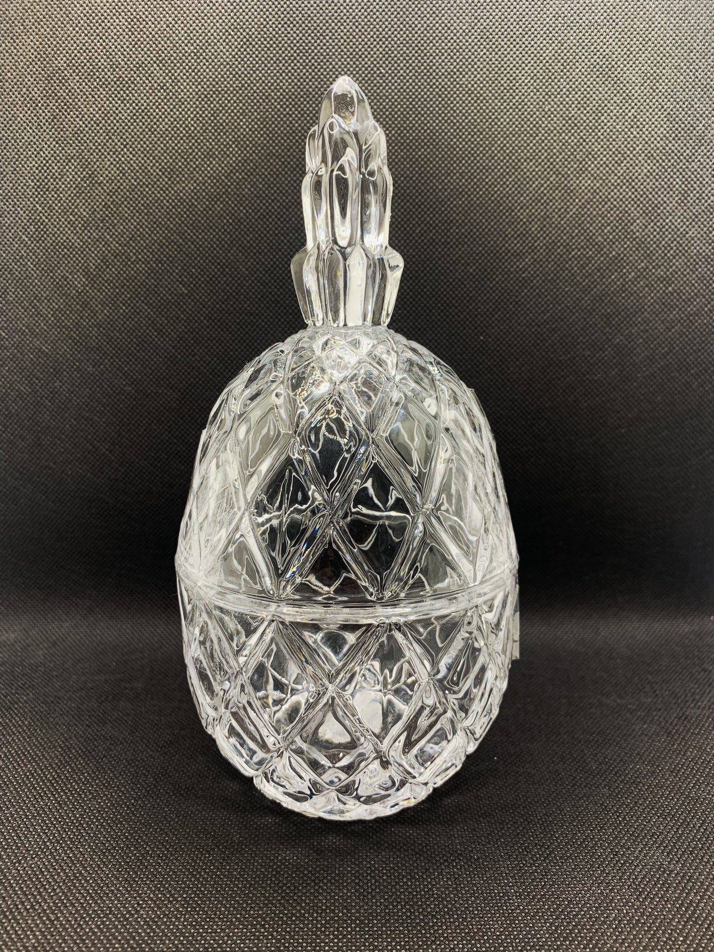 DGS Vintage - Glass Pineapple Shaped Dish With Lid