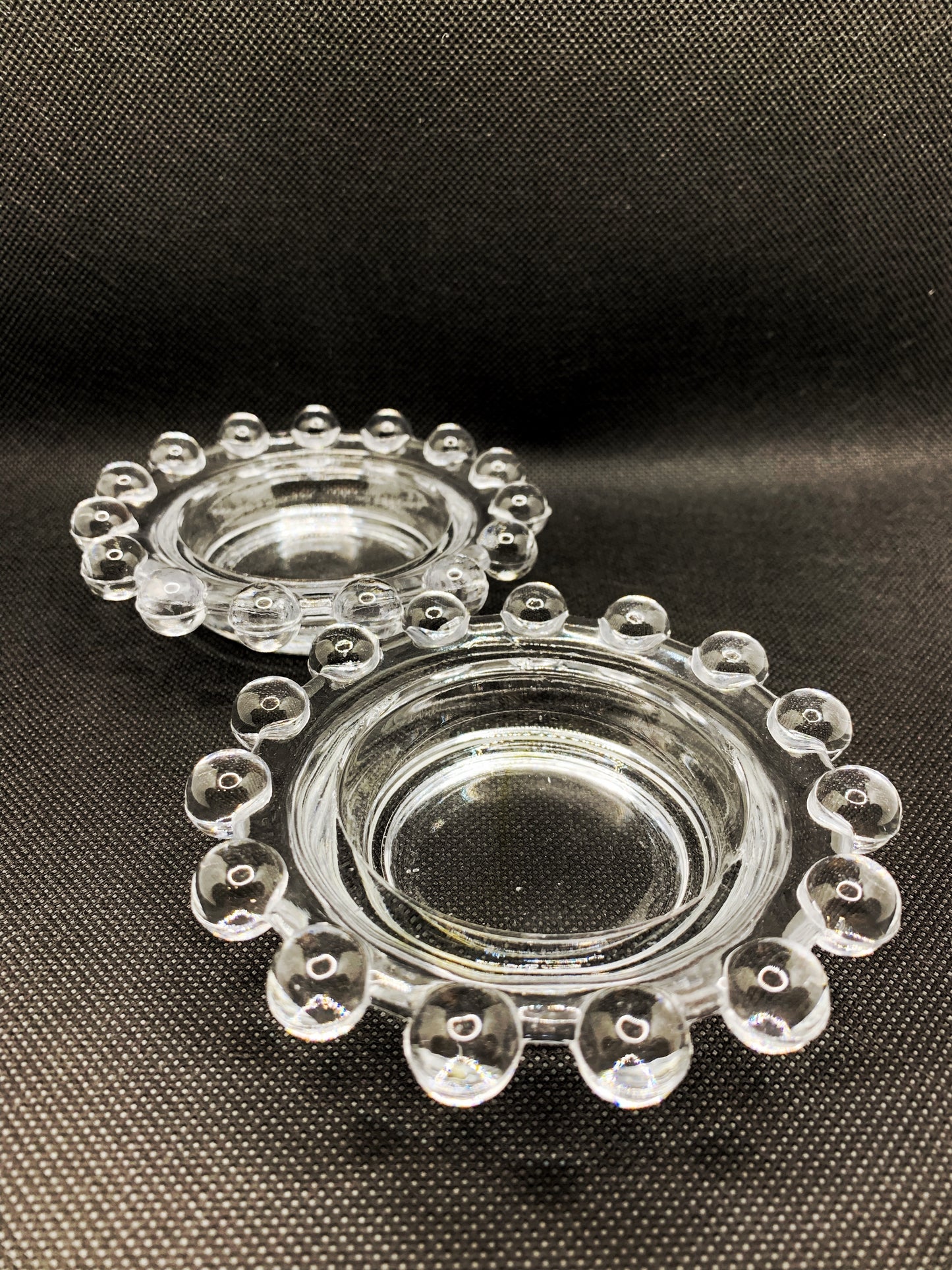 DGS Vintage - Glass Votive Candle Holders - set of two