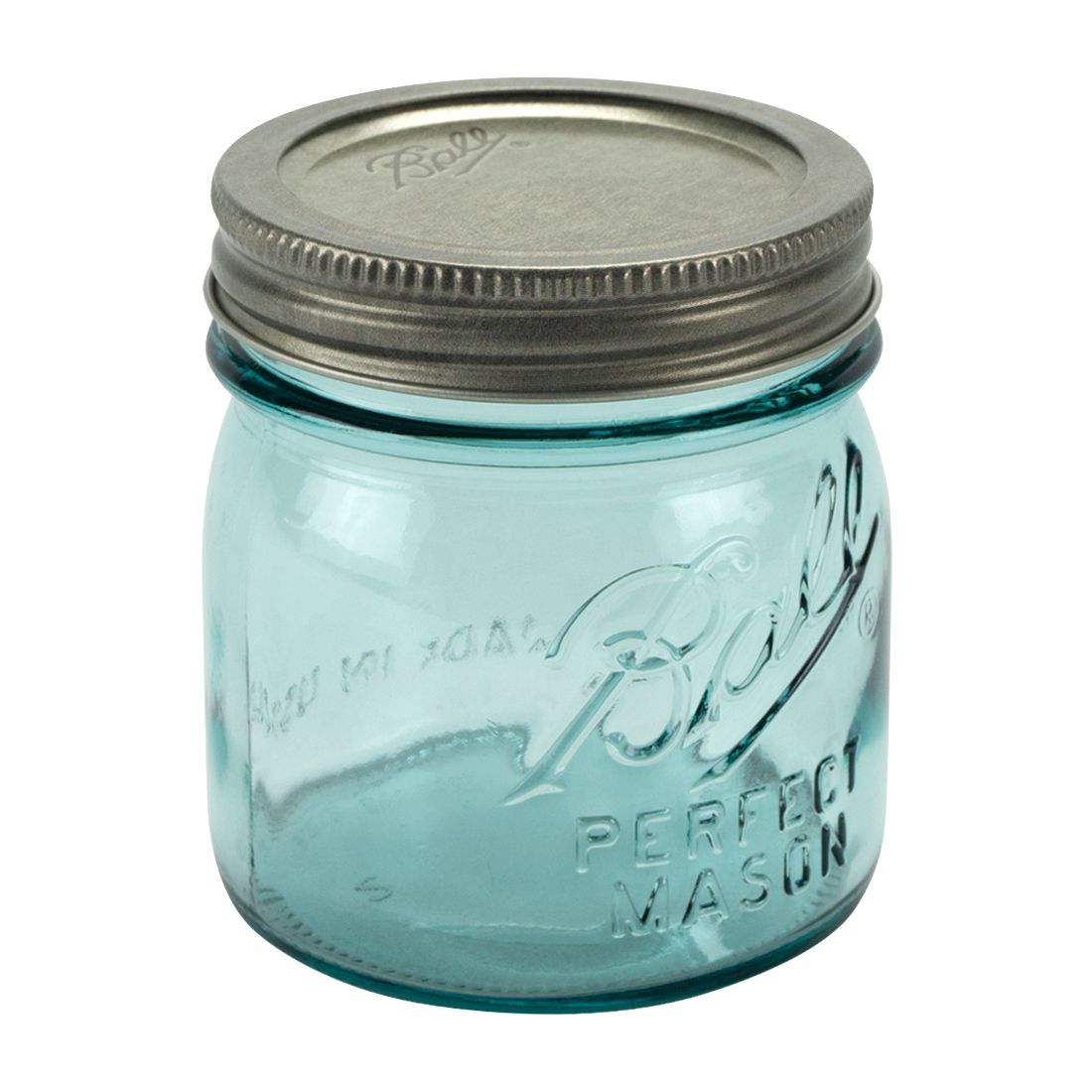 Blue Half Pint BALL SURE SEAL Fruit Jar - AbuMaizar Dental Roots