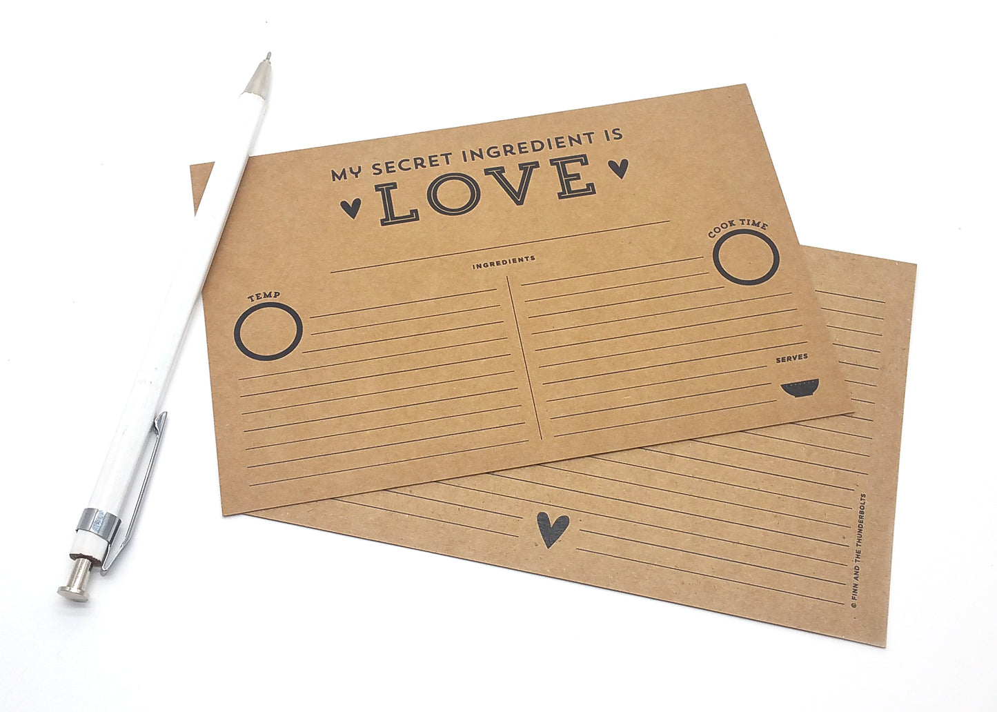 FATT - My Secret Ingredient Is Love Recipe Cards (10 Pack)