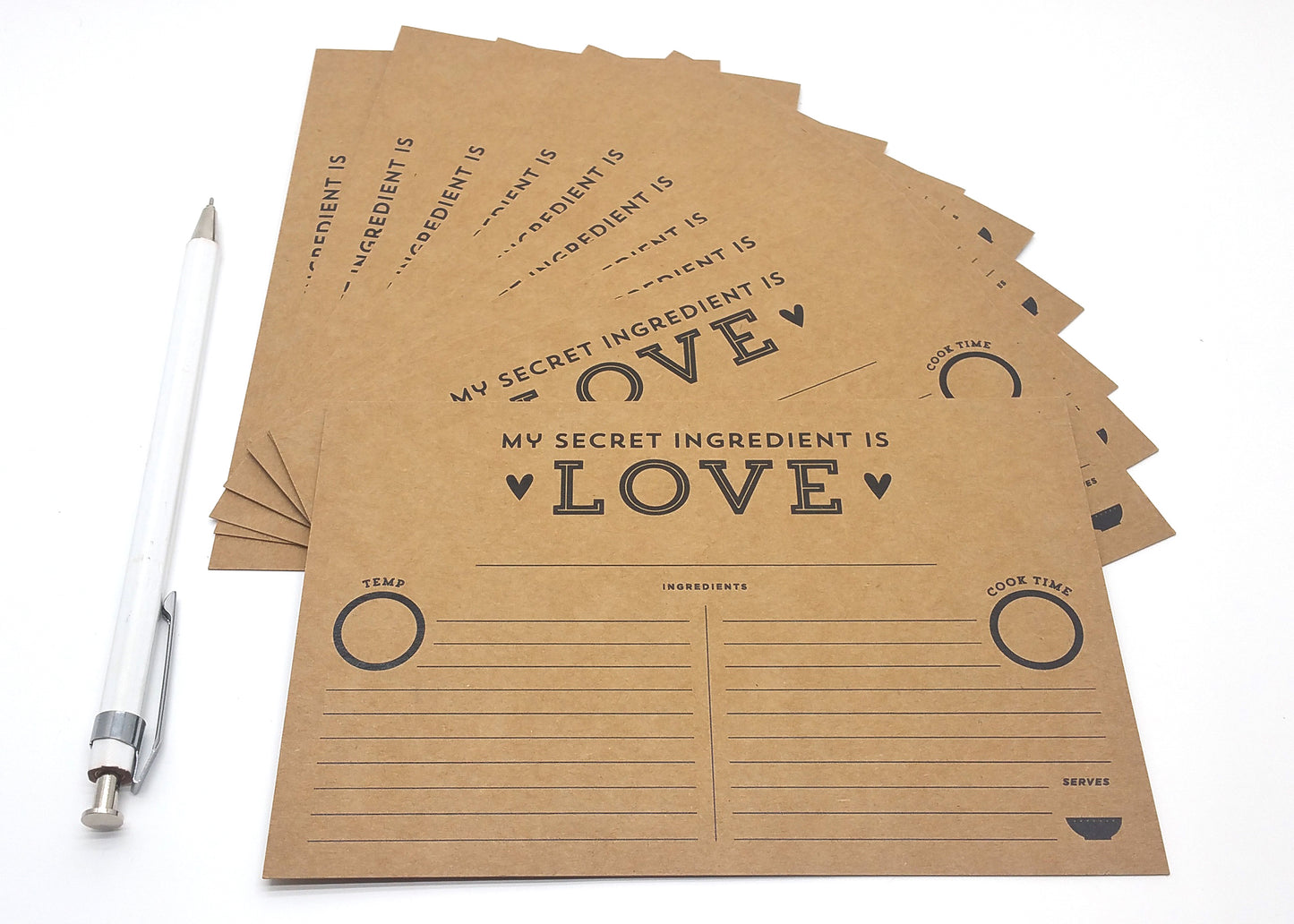 FATT - My Secret Ingredient Is Love Recipe Cards (10 Pack)