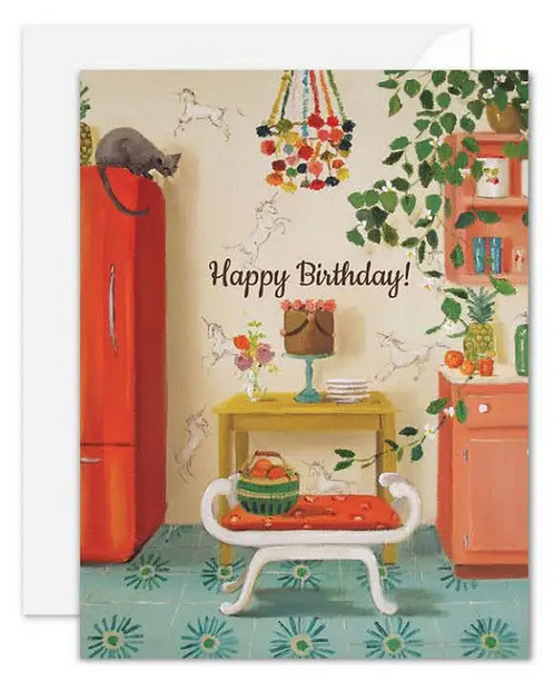 Janet Hill Studio - Birthday - Unicorns Birthday Card