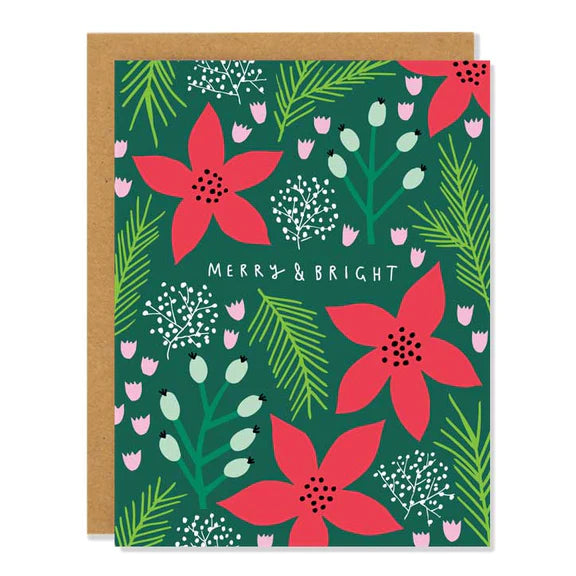 Badger & Burke - Holiday - Poinsettias Merry & Bright