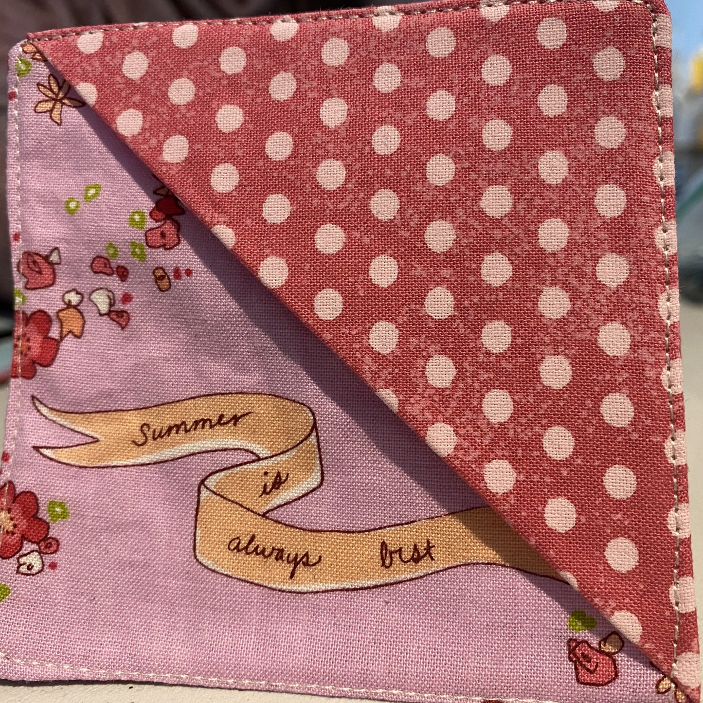 Pink Pebble Designs - Fabric Corner Bookmarks