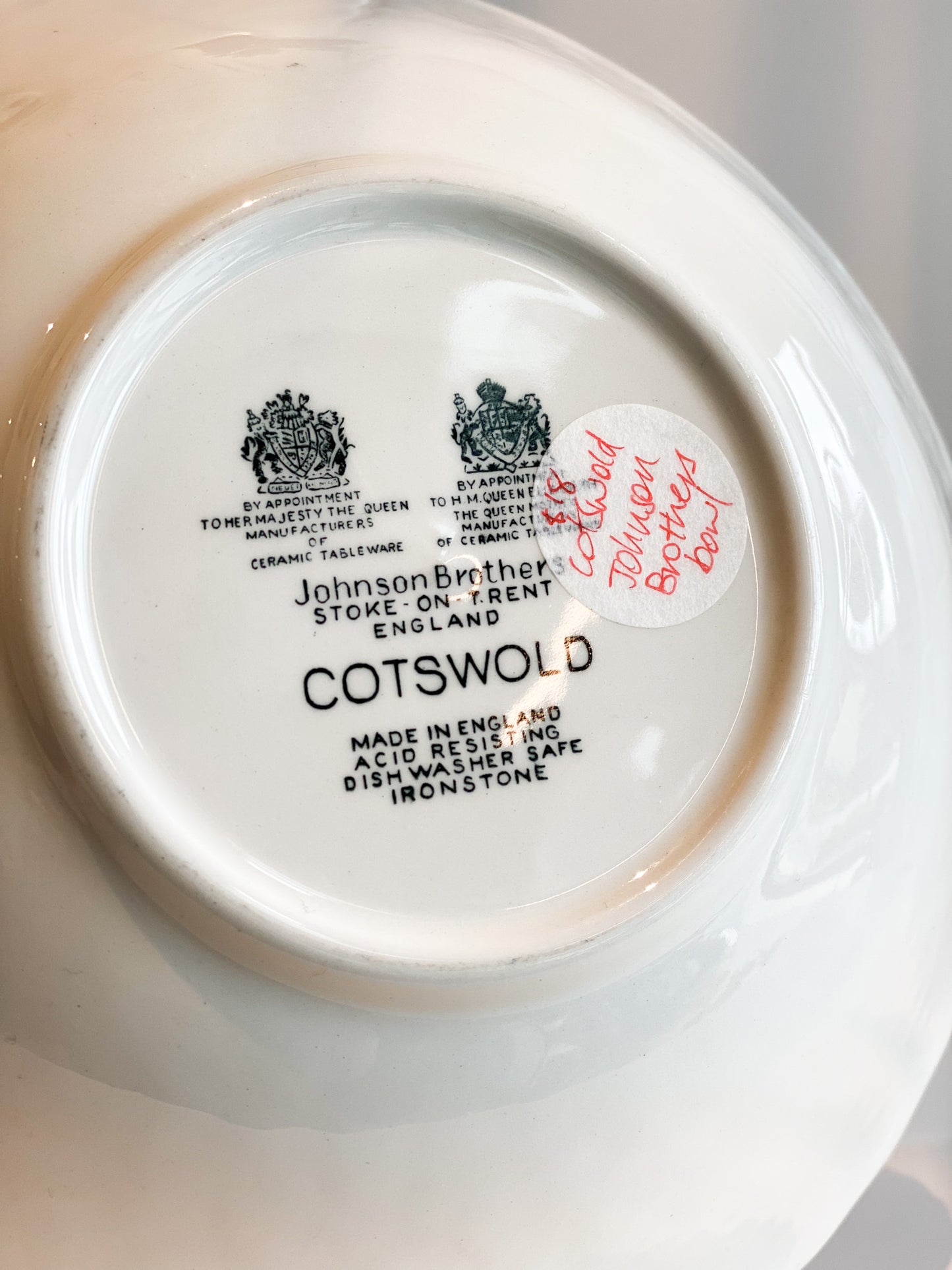 Vintage - Cotswold Johnson Brothers Stoke bowl