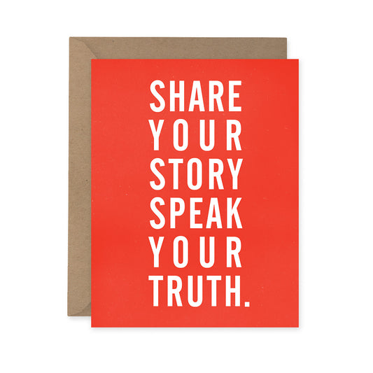 Sparkplug Creative - Share Your Story Speak Your Truth Card