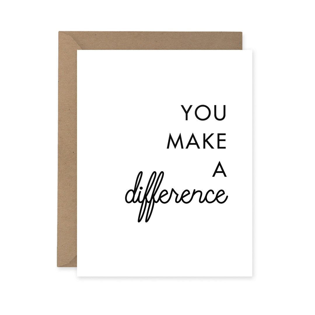 Sparkplug Creative - You Make A Difference Card