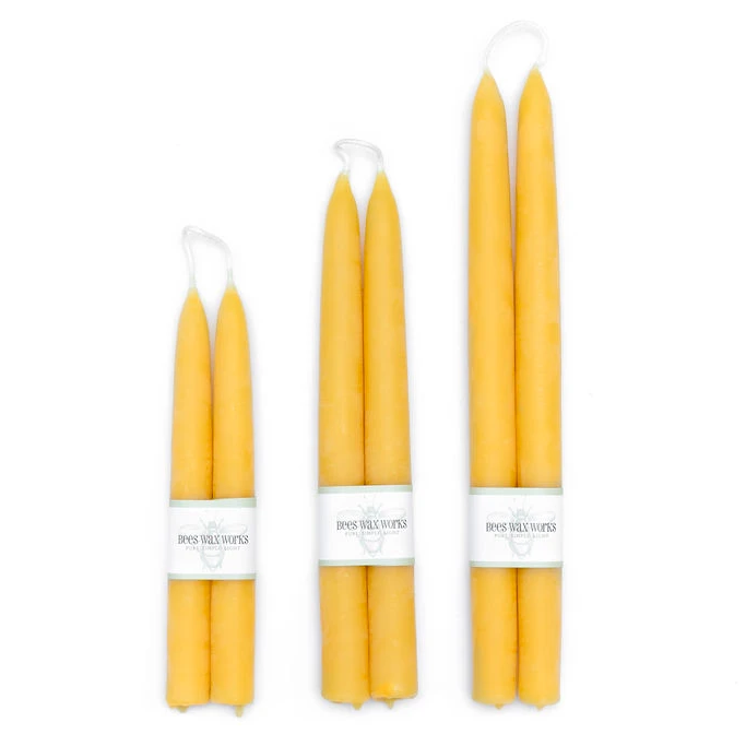 Bees Wax Works - Beeswax Taper Candles
